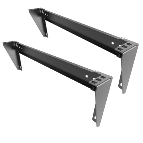 JINGCHENGMEI MFT-HVWRF1U-2PC Schwerlast-Rack für vertikale Wandmontage und 56,7 kg Wandmontage, 1 U, 2 Stück von JINGCHENGMEI