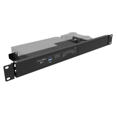 JINGCHENGMEI Mini-Rack-Montage-Set für SonicWall Firewall TZ270 TZ370 TZ470 1U Scharnierregal in 48,3 cm Rack (RM-SON470) von JINGCHENGMEI