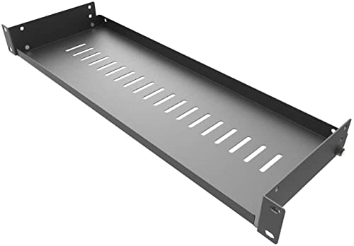 Jingchengmei 1U zerlegtes, belüftetes Cantilever-Server-Rack-Regal 6 Zoll (152 mm) Tiefe für 19-Zoll-Netzwerk- / AV-Geräte-Rack und -Schrank (1U6V) von JINGCHENGMEI