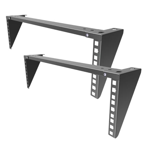 Jingchengmei 3U35P-2 Stück 3U leichte faltbare Wandhalterung, Patchpanel-Halterung, 48,3 cm, Stahl, vertikale Montagehalterung für Netzwerk- und Datengeräte von JINGCHENGMEI