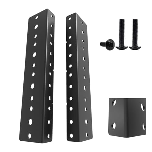 Jingchengmei 48,26 cm (19 Zoll) Parts 2 Stücke Rackschiene 4 HE schwarz mit Hardware (4U, Black) von JINGCHENGMEI