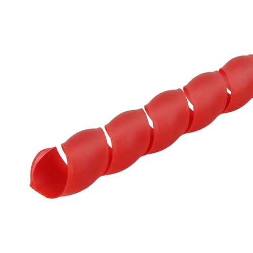 1 Meter 8 mm 10 mm flexible Spiralwickelhülse Leitungsorganisatorabdeckung Rohrwickelschutzschlauchabdeckung (Farbe: Rot, Größe: ID 22 mm)(Red,ID 10mm) von JINGCHI