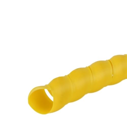 1 Meter 8 mm 10 mm flexible Spiralwickelhülse Leitungsorganisatorabdeckung Rohrwickelschutzschlauchabdeckung (Farbe: Rot, Größe: ID 22 mm)(Yellow,ID 16mm) von JINGCHI