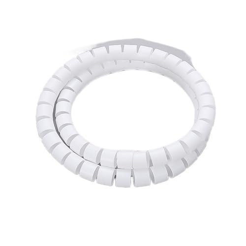 1 Meter Kabel Spirale Wrap Rohr Linie Draht Protector Organizer 8mm 32mm 42mm Rohr Abdeckung Schutz Wicklung Schlauch Abdeckung(White,8mm inside diameter) von JINGCHI