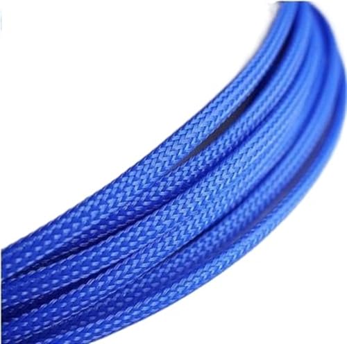 10 Meter erweiterbar flach geflochtenen Draht Schlangenhaut Sleeving Multicolor 3–16 mm Bohrung(Blue,8mm bore) von JINGCHI