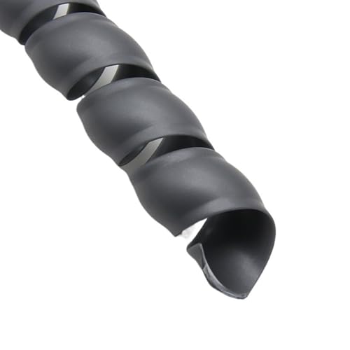 Flexible Kabelhülle 8 mm 10 mm 12 mm Spiralrohrwicklung Wickelleitungsschutz Kabelorganisator Drahtabdeckung Rohrschutz Schlauchabdeckung(Gray,ID 8mm 5 Meters) von JINGCHI