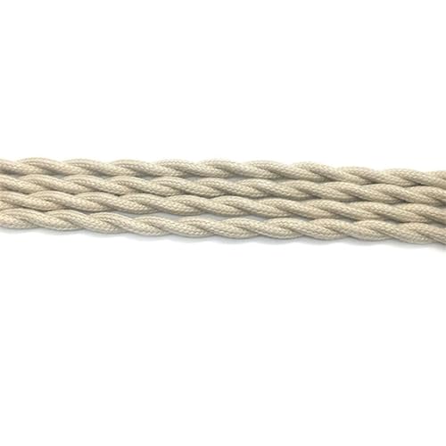 Geflochtenes Elektrokabel, 2 x 0,75 mm, Kupfer-Elektrokabel, stoffummantelt, 250 V, mehrfarbig, mehrere Größen(Ivory,3Meter) von JINGCHI