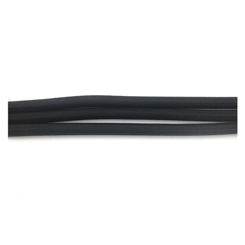 Geflochtenes Elektrokabel, Kupfer, geflochtenes Lampenkabel, 5,5–5,8 mm, mehrfarbig, 3–10 Meter(Black,5meter) von JINGCHI