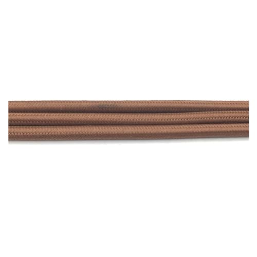 Geflochtenes Elektrokabel, Kupfer, geflochtenes Lampenkabel, 5,5–5,8 mm, mehrfarbig, 3–10 Meter(Brown,3meter) von JINGCHI