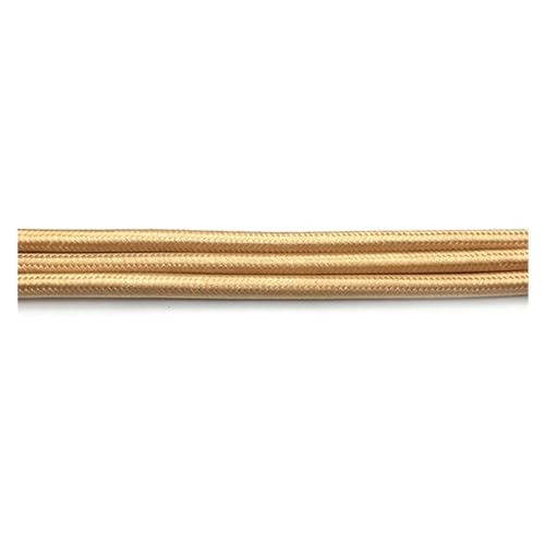 Geflochtenes Elektrokabel, Kupfer, geflochtenes Lampenkabel, 5,5–5,8 mm, mehrfarbig, 3–10 Meter(Gold,5meter) von JINGCHI