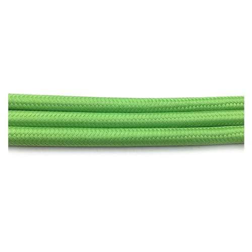 Geflochtenes Elektrokabel, Kupfer, geflochtenes Lampenkabel, 5,5–5,8 mm, mehrfarbig, 3–10 Meter(Green,10Meter) von JINGCHI