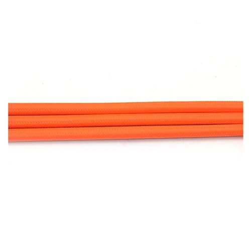 Geflochtenes Elektrokabel, Kupfer, geflochtenes Lampenkabel, 5,5–5,8 mm, mehrfarbig, 3–10 Meter(Orange,3meter) von JINGCHI