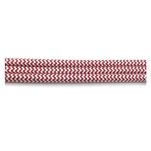 Geflochtenes Elektrokabel, Kupfer, geflochtenes Lampenkabel, 5,5–5,8 mm, mehrfarbig, 3–10 Meter(Red and White,10Meter) von JINGCHI