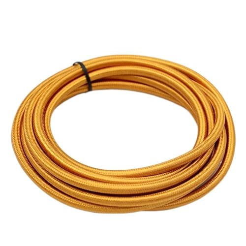 Geflochtenes Elektrokabel VDE 2-adrig 0,75 mm² Stoffdrahtkabel Mehrfarbig 2-10 Meter(37shiny gold,2Meter) von JINGCHI