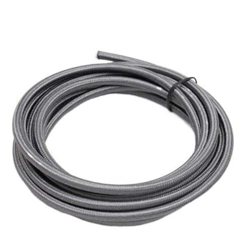 Geflochtenes Elektrokabel VDE 2-adrig 0,75 mm² Stoffdrahtkabel Mehrfarbig 2-10 Meter(39shiny dark grey,3Meter) von JINGCHI