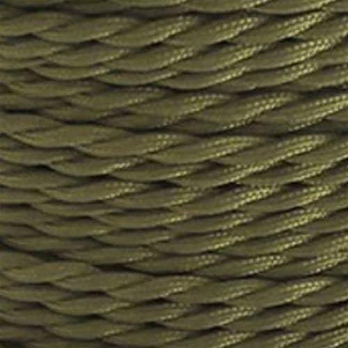 Geflochtenes elektrisches Kabel, 2-adrig, 2 x 0,75 mm, geflochtenes elektrisches Kabel for Pendelleuchten, mehrfarbig, 1–10 m(Green,10m) von JINGCHI