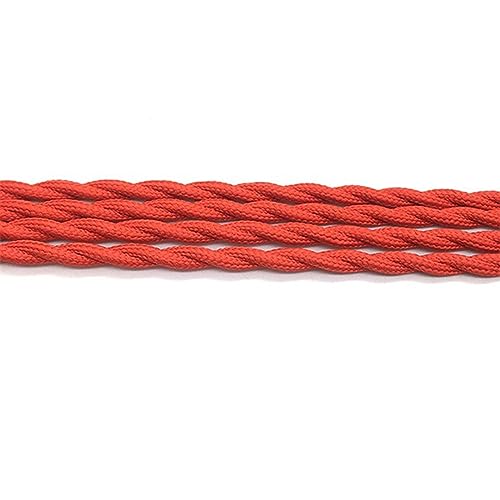Geflochtenes elektrisches Kabel, 3-adrig, 0,75 mm, mehrfarbig, mehrere Größen for die Beleuchtung(RED,3m) von JINGCHI