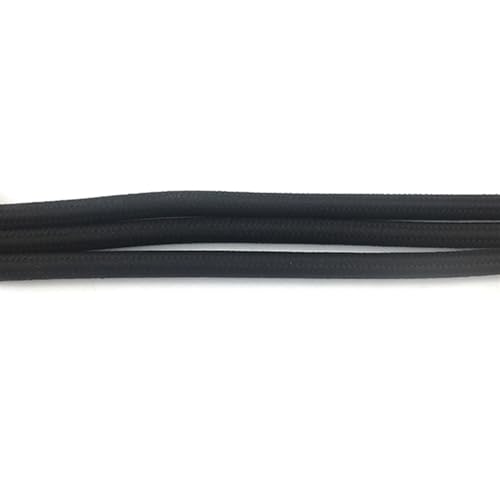 Geflochtenes elektrisches Kabel, geflochtenes Kabel, 5,5–5,8 mm, mehrfarbig, mehrere Größen(Black,5meter) von JINGCHI