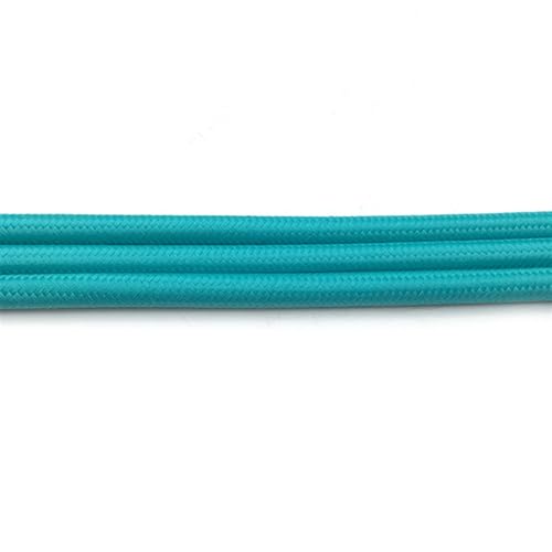 Geflochtenes elektrisches Kabel, geflochtenes Kabel, 5,5–5,8 mm, mehrfarbig, mehrere Größen(Turquoise,3meter) von JINGCHI