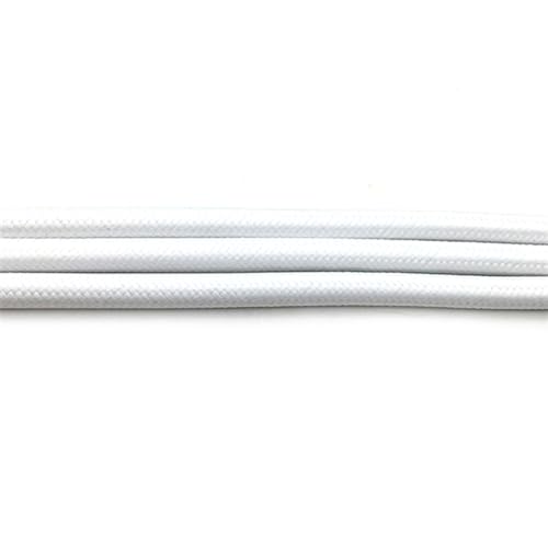 Geflochtenes elektrisches Kabel, geflochtenes Kabel, 5,5–5,8 mm, mehrfarbig, mehrere Größen(White,3meter) von JINGCHI