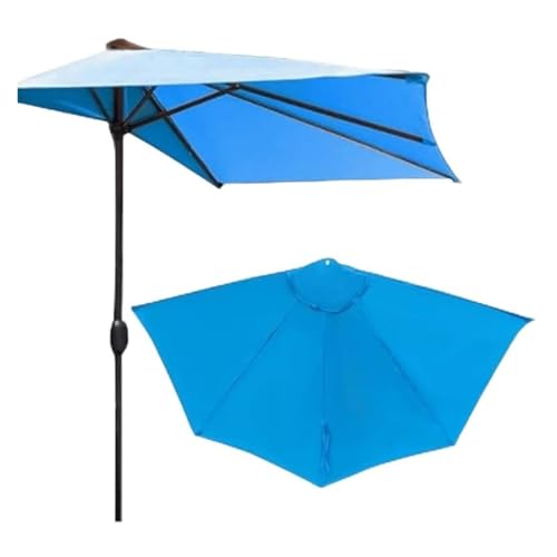 JINGCHI Ersatzdach for Halbschirm im Freien, 9 Fuß, 5 Rippen, kleines Halbschirmdach for die Terrasse, for Sonnenschirm im Hinterhof und Pool(Gold) von JINGCHI