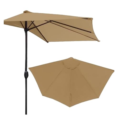 JINGCHI Ersatzdach for Halbschirm im Freien, 9 Fuß, 5 Rippen, kleines Halbschirmdach for die Terrasse, for Sonnenschirm im Hinterhof und Pool(Pink) von JINGCHI