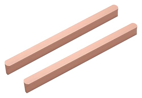 JINGCHI Roségoldene Schrankgriffe, 2 Stück, Möbeltürgriffe, Metall-Schubladengriffe, T-förmige Griffe for Küchenschränke, massives Aluminium(Length 242mm) von JINGCHI