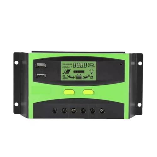 Tragbarer Solarstrommodul-Solarladeregler, Solarpanel-Controller LCD-Solarladeregler 30 A 40 A 50 A 60 A 12 V 24 V Batterieladesteuerung for 1400-W-Panel-Solarsystem-Kit for Blei-Säure/Lithium(60 A)(5 von JINGCHI