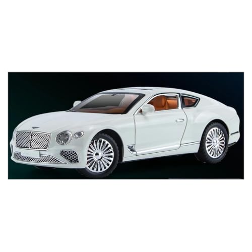 JINGDEE Dekoratives Automodell 1/24 for Continental GT Diecast Metall Legierung Sammlung Auto Modell Desktop Dekoration perfekt zum Verschenken(White) von JINGDEE