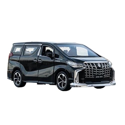 JINGDEE Dekoratives Automodell 1/32 for Alphard MPV Legierung Display Auto Modell Empfang Bereich Dekoration Ostern Display perfekt zum Verschenken(Black) von JINGDEE