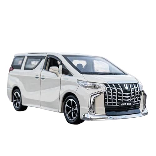 JINGDEE Dekoratives Automodell 1/32 for Alphard MPV Legierung Display Auto Modell Empfang Bereich Dekoration Ostern Display perfekt zum Verschenken(White) von JINGDEE