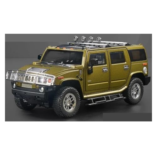 JINGDEE Dekoratives Automodell 1:18 for H2 Diecast Legierung Off Road Auto Display Modell Empfang Bereich Dekoration perfekt zum Verschenken(Green) von JINGDEE