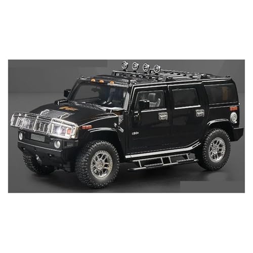 JINGDEE Dekoratives Automodell 1:18 for H2 Diecast Metall Legierung Off Road Auto Modell Kaminsims Dekoration perfekt zum Verschenken(Black) von JINGDEE