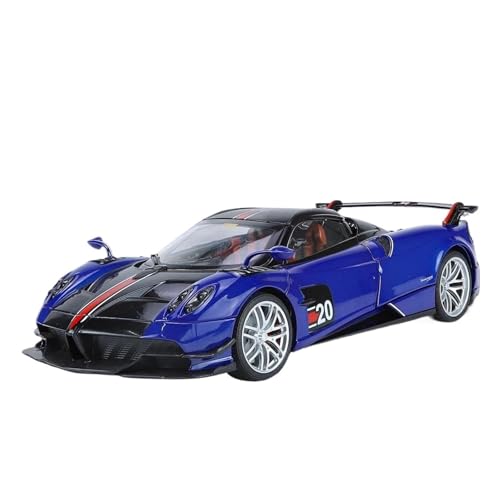 JINGDEE Dekoratives Automodell 1:18 for Huayra BC Diecast Legierung Sammlung Auto Modell Schlafzimmer Dekoration perfekt zum Verschenken(Blue) von JINGDEE