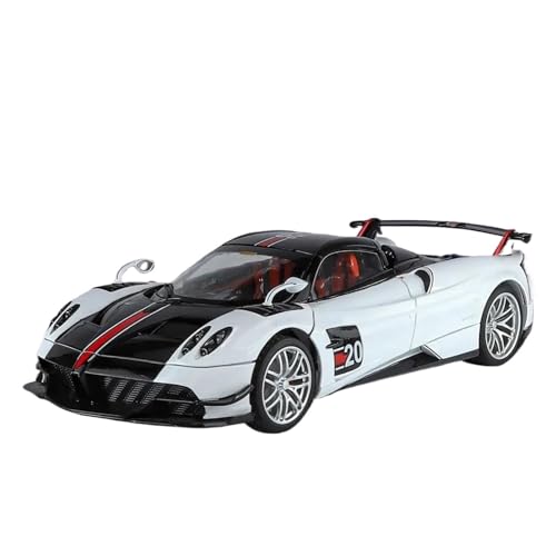JINGDEE Dekoratives Automodell 1:18 for Huayra BC Diecast Legierung Sammlung Auto Modell Schlafzimmer Dekoration perfekt zum Verschenken(White) von JINGDEE