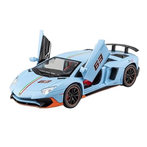 JINGDEE Dekoratives Automodell 1:22 for LP780 Diecast Metall Legierung Sport Auto Modell Empfang Bereich Dekoration perfekt zum Verschenken(Blue) von JINGDEE