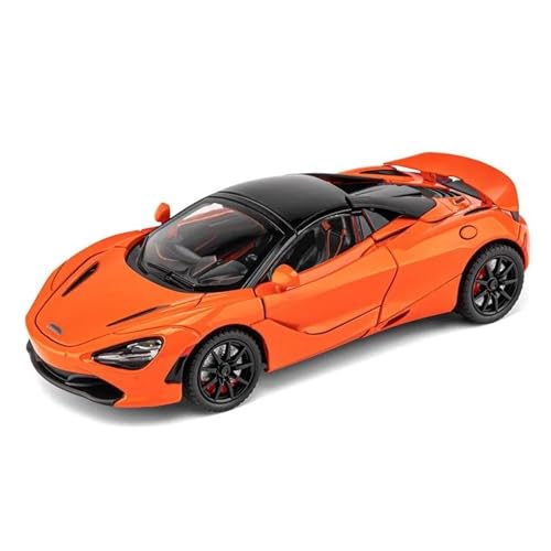 JINGDEE Dekoratives Automodell 1:24 for 720S Super Sportcar Diecast Metall Legierung Sammlung Modell Wohnzimmer Dekoration perfekt zum Verschenken(Orange) von JINGDEE