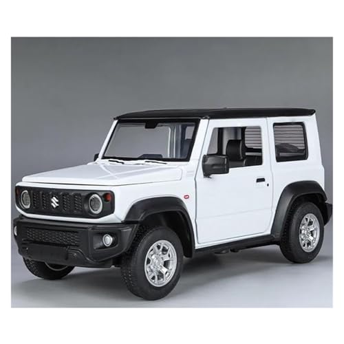 JINGDEE Dekoratives Automodell 1:24 for Jimny Geländewagen Diecast Metalllegierung Display Automodell Wohnzimmerdekoration perfekt zum Verschenken(White) von JINGDEE