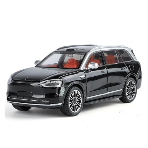JINGDEE Dekoratives Automodell 1:24 for M9 SUV Neue Energie Fahrzeug Diecast Metall Legierung Skala Modell Kaminsims Dekoration perfekt zum Verschenken(Black) von JINGDEE