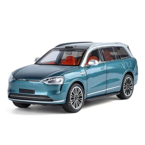 JINGDEE Dekoratives Automodell 1:24 for M9 SUV Neue Energie Fahrzeug Diecast Metall Legierung Skala Modell Kaminsims Dekoration perfekt zum Verschenken(Blue) von JINGDEE