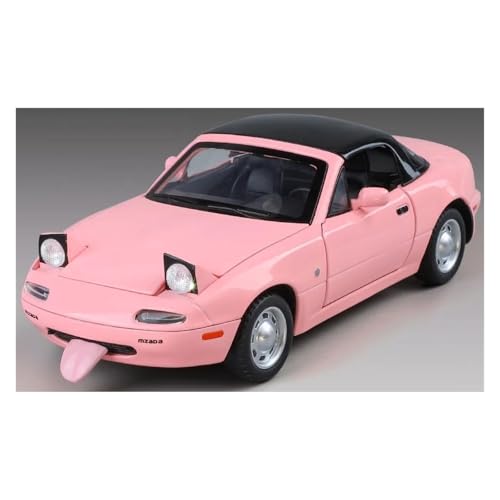 JINGDEE Dekoratives Automodell 1:24 for MX5 Diecast Metall Legierung Sammlung Auto Modell Empfang Bereich Dekoration perfekt zum Verschenken(Pink) von JINGDEE