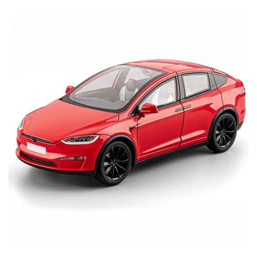 JINGDEE Dekoratives Automodell 1:24 for Modell X SUV Diecast Metall Legierung Sammlung Auto Modell Wohnzimmer Dekoration perfekt zum Verschenken(Red) von JINGDEE