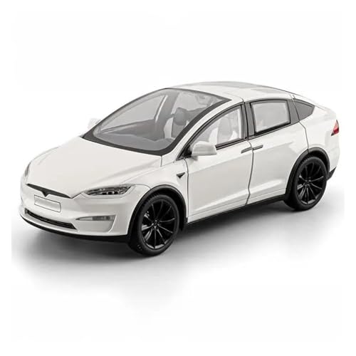 JINGDEE Dekoratives Automodell 1:24 for Modell X SUV Diecast Metall Legierung Sammlung Auto Modell Wohnzimmer Dekoration perfekt zum Verschenken(White) von JINGDEE