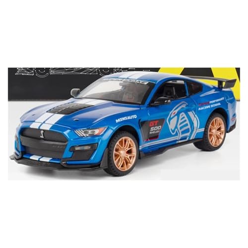 JINGDEE Dekoratives Automodell 1:24 for Mustang GT Legierung Sammlung Auto Modell Empfang Bereich Dekoration perfekt zum Verschenken(Blue) von JINGDEE