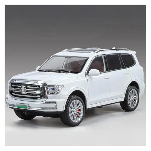 JINGDEE Dekoratives Automodell 1:24 for Tank 500 Hi4-T Diecast Metall Legierung Neue Energie SUV Off Road Auto Modell Kaminsims Dekoration perfekt zum Verschenken(White) von JINGDEE