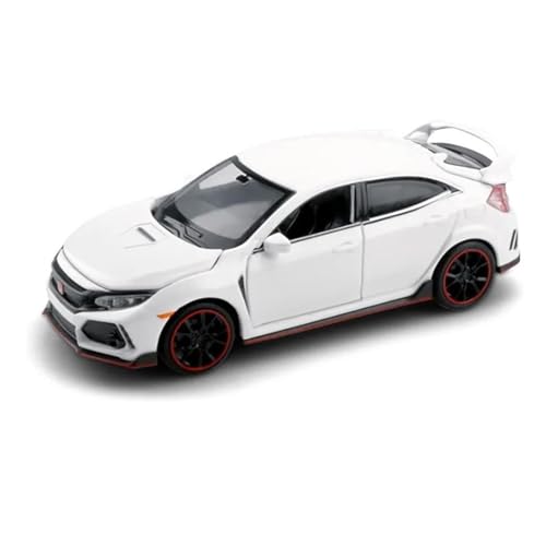 JINGDEE Dekoratives Automodell 1:32 for Civic Type-R Super Auto Diecast Metall Legierung Skala Modell Kaminsims Dekoration perfekt zum Verschenken(White) von JINGDEE