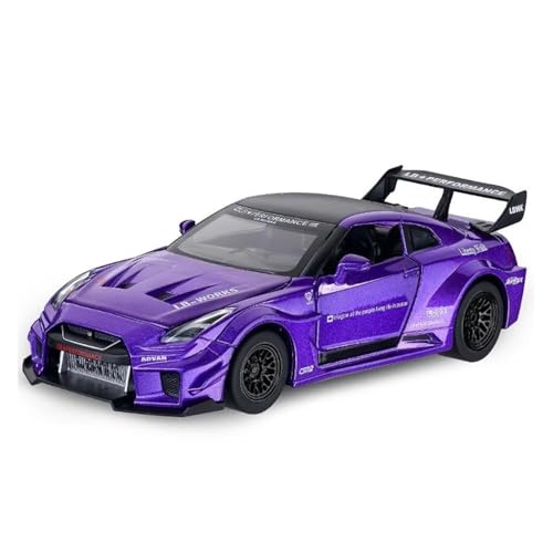 JINGDEE Dekoratives Automodell 1:32 for GT-CSR2 Diecast Legierung Display Sport Auto Modell Arbeitsbereich Dekoration perfekt zum Verschenken(Purple) von JINGDEE
