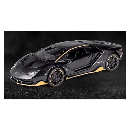 JINGDEE Dekoratives Automodell 1:32 for LP770-4 100th Anniversary Edition Diecast Metall Legierung Sammlung Auto Modell Desktop Dekoration perfekt zum Verschenken(Matte Black) von JINGDEE