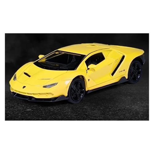 JINGDEE Dekoratives Automodell 1:32 for LP770-4 100th Anniversary Edition Diecast Metall Legierung Sammlung Auto Modell Desktop Dekoration perfekt zum Verschenken(Yellow) von JINGDEE