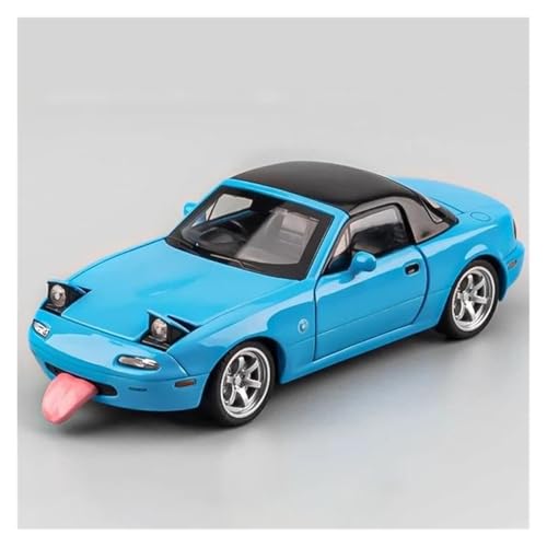 JINGDEE Dekoratives Automodell 1:32 for MX5 Diecast Metall Legierung Öffnende Tür Auto Modell Dekorative Ornament perfekt zum Verschenken(Blue) von JINGDEE